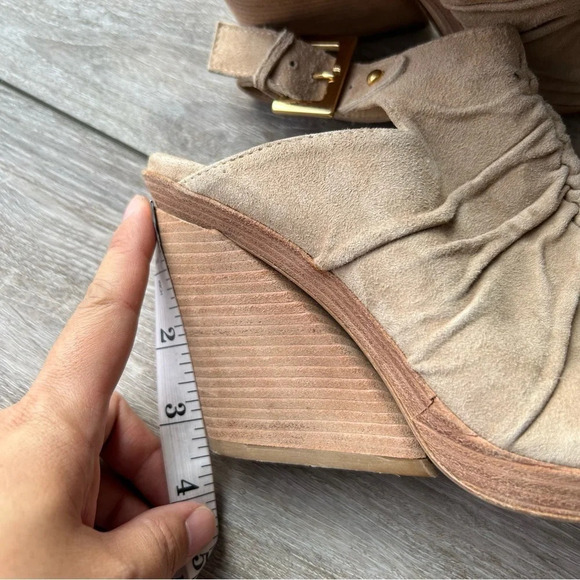 Vintage Arnold Churgin Handmade Chunky Heel Suede Leather  Slingback Sandal - Picture 14 of 16